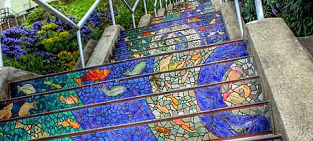 Scale mosaico della 16th Avenue di San Francisco