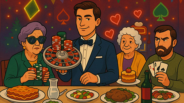 Sopravvivere a una cena usando solo strategie da casinò
