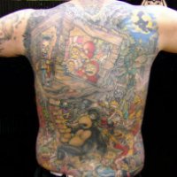 Il più grande tatuaggio a tema Simpson
