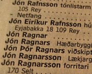 In Islanda elenchi ordinati per nome