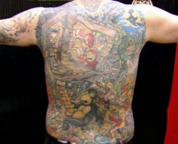 Il più grande tatuaggio a tema Simpson