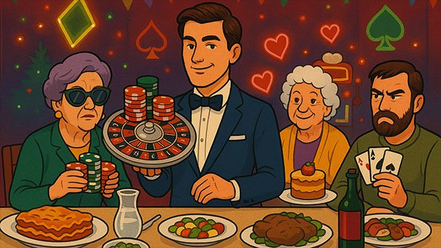 Sopravvivere a una cena di famiglia usando solo strategie da casinò