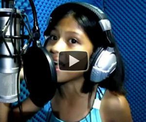 Bambina canta come Celine Dion