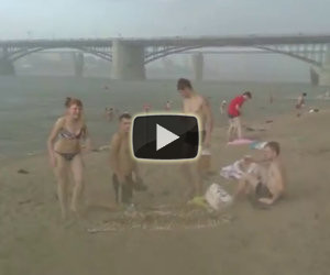 Grandinata improvvisa al mare