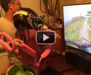 Questo papà realizza un oculus artigianale per la figlia