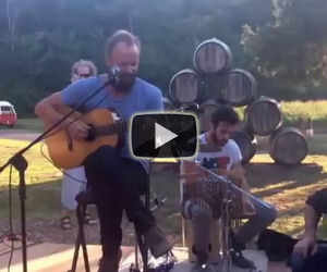 Sting prende la chitarra e suona nella sua tenuta in Toscana