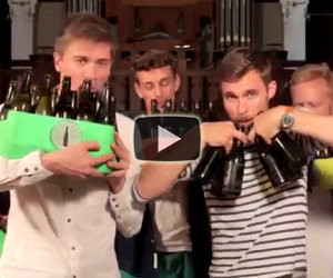 Suonare le bottiglie di birra