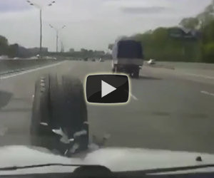 Una gomma vaga in autostrada