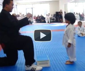 Questo bambino deve fare l'esame di karate, ecco cosa combina!