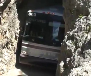 Autobus passa in uno spazio impossibile