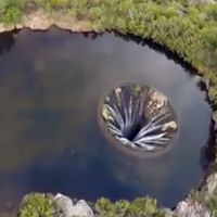 Un drone scopre qualcosa di incredibile in uno stagno in Portogallo