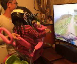 Questo papà realizza un oculus artigianale per la figlia