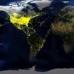 Traffico aereo dal satellite