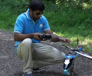 Pilota un drone in mezzo al bosco, la sua abilità è impressionante