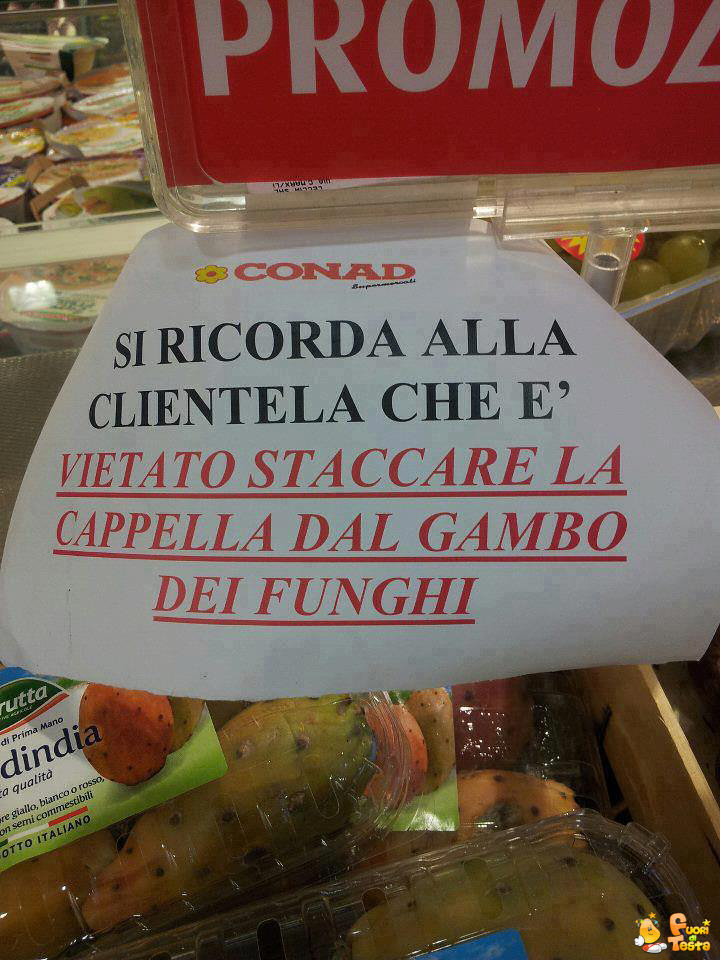 Funghi al supermercato