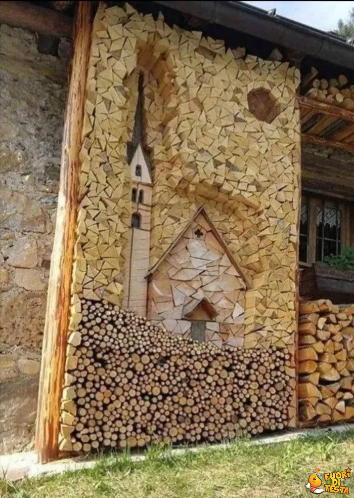 Arte con la legna da ardere