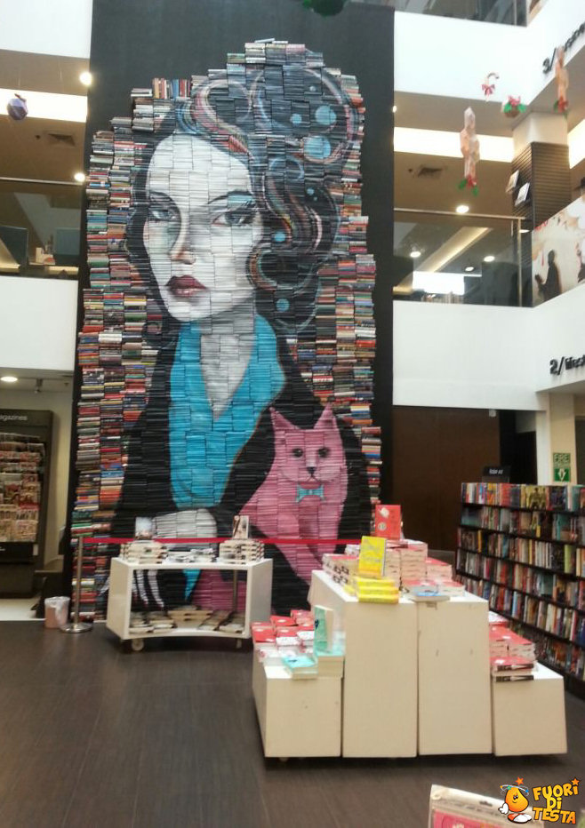 Arte realizzata con i libri