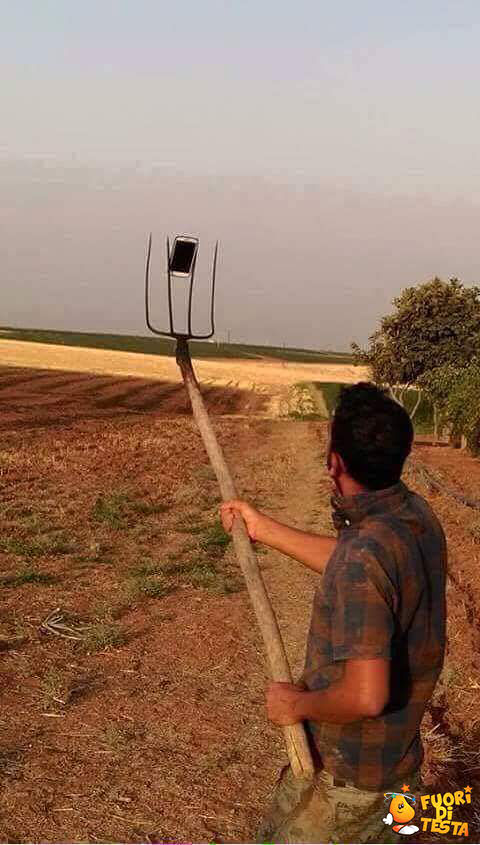 Fare selfie in campagna