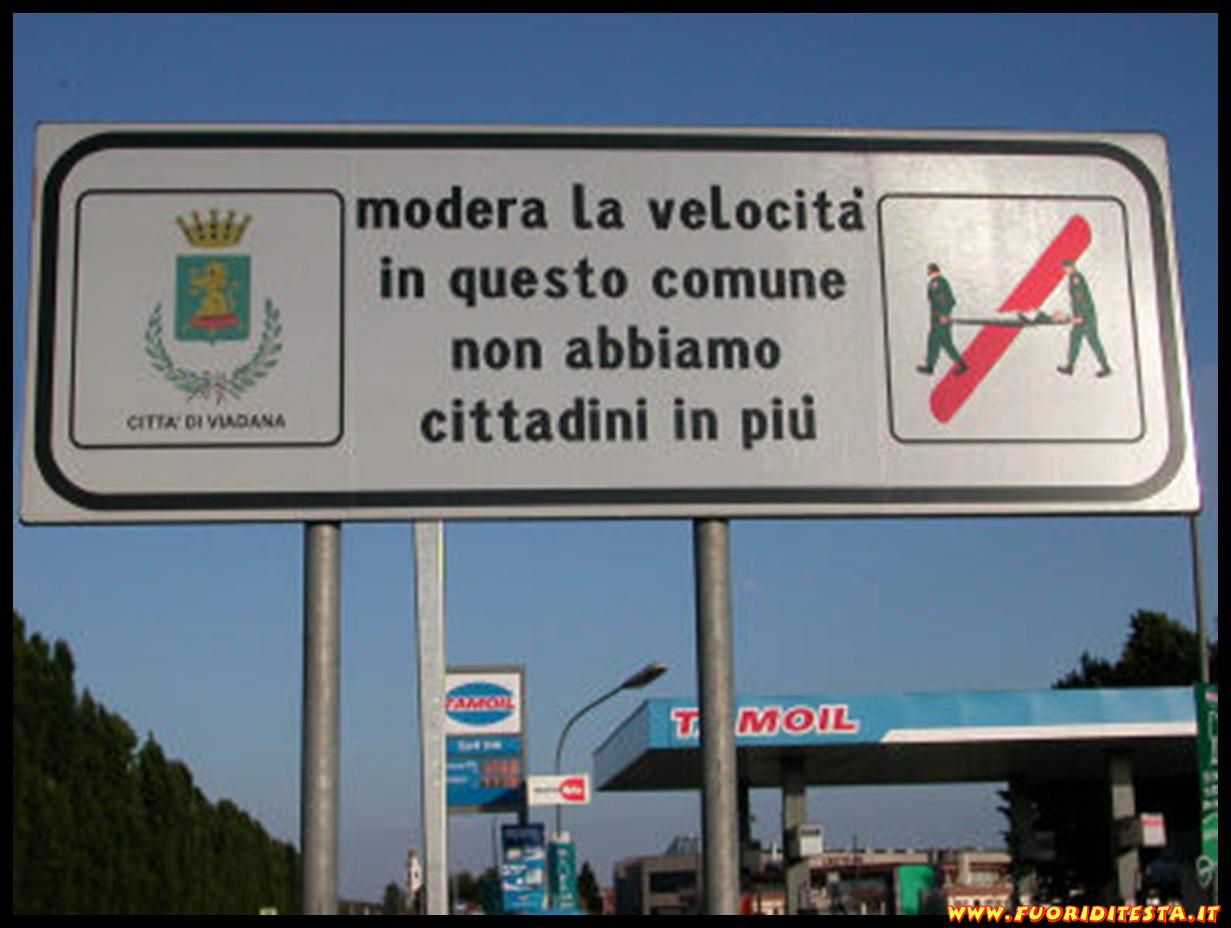 Modera la velocità