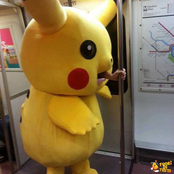 Pikachu in metropolitana