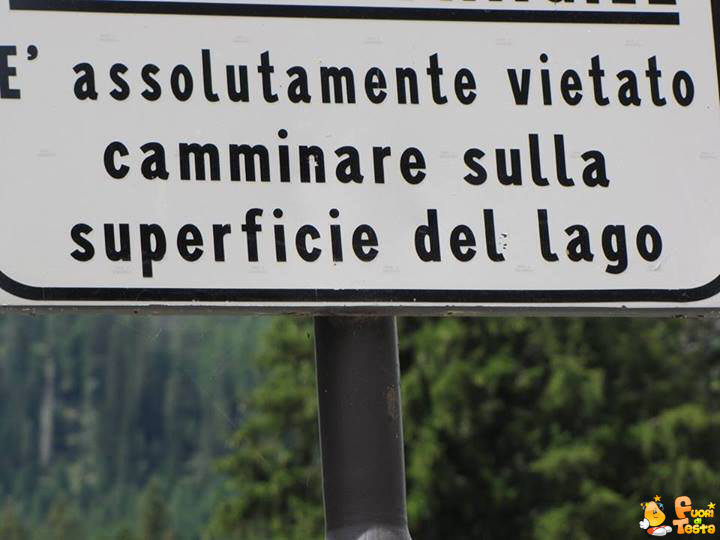 Vietato camminare sul lago