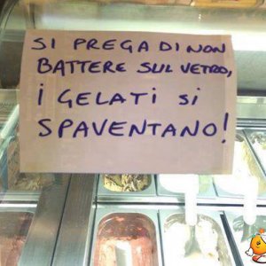 I gelati si spaventano