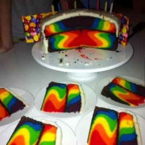 La torta arcobaleno
