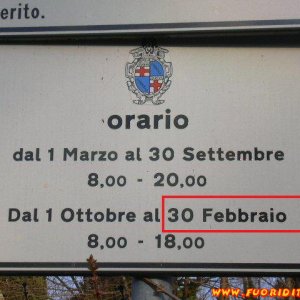 Orari di validità