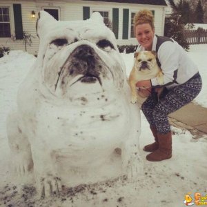 Pupazzo di neve molto somigliante