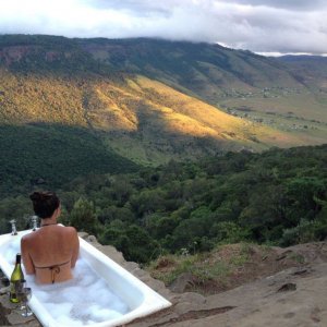 Un bel bagno rilassante