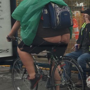 Un ciclista poco elegante