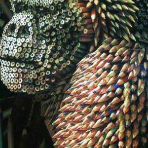Un gorilla realizzato con le matite