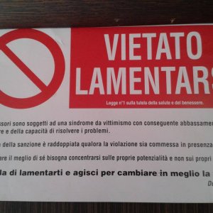 Vietato lamentarsi