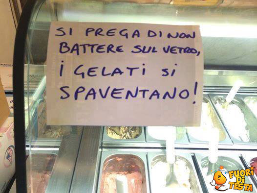 I gelati si spaventano