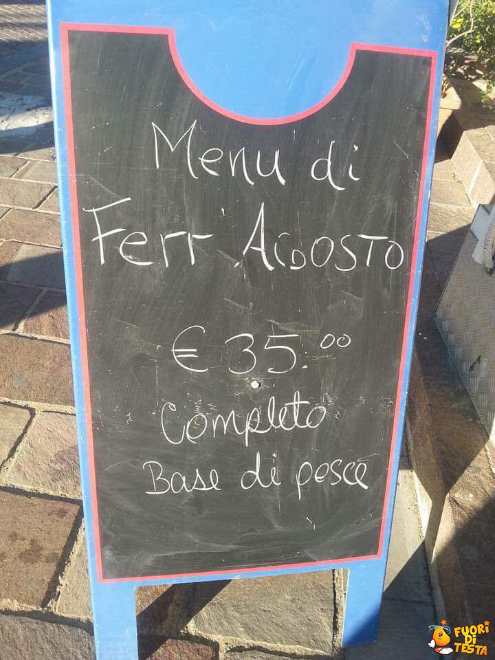 Menù di Ferr'Agosto