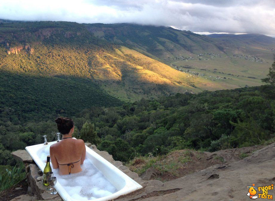 Un bel bagno rilassante