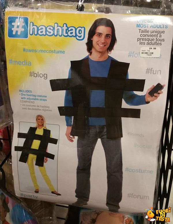 Vestito da hashtag