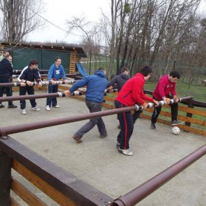 Calcio balilla umano