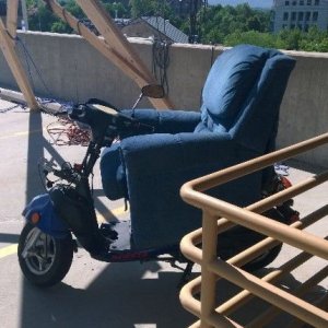 Poltrona sullo scooter