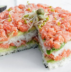 Una torta di sushi